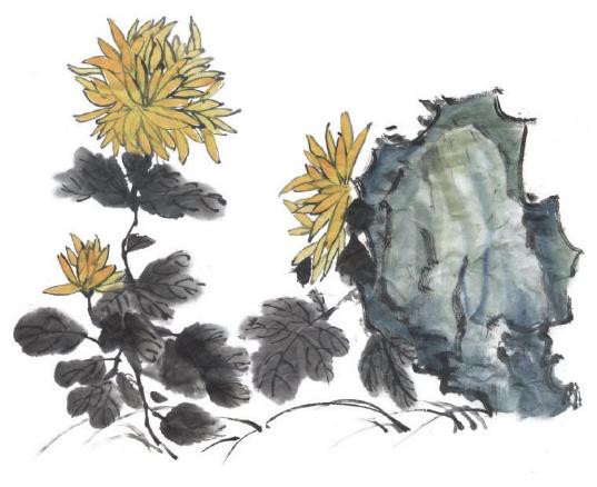 写意花鸟画技法菊,写意菊的画法教程