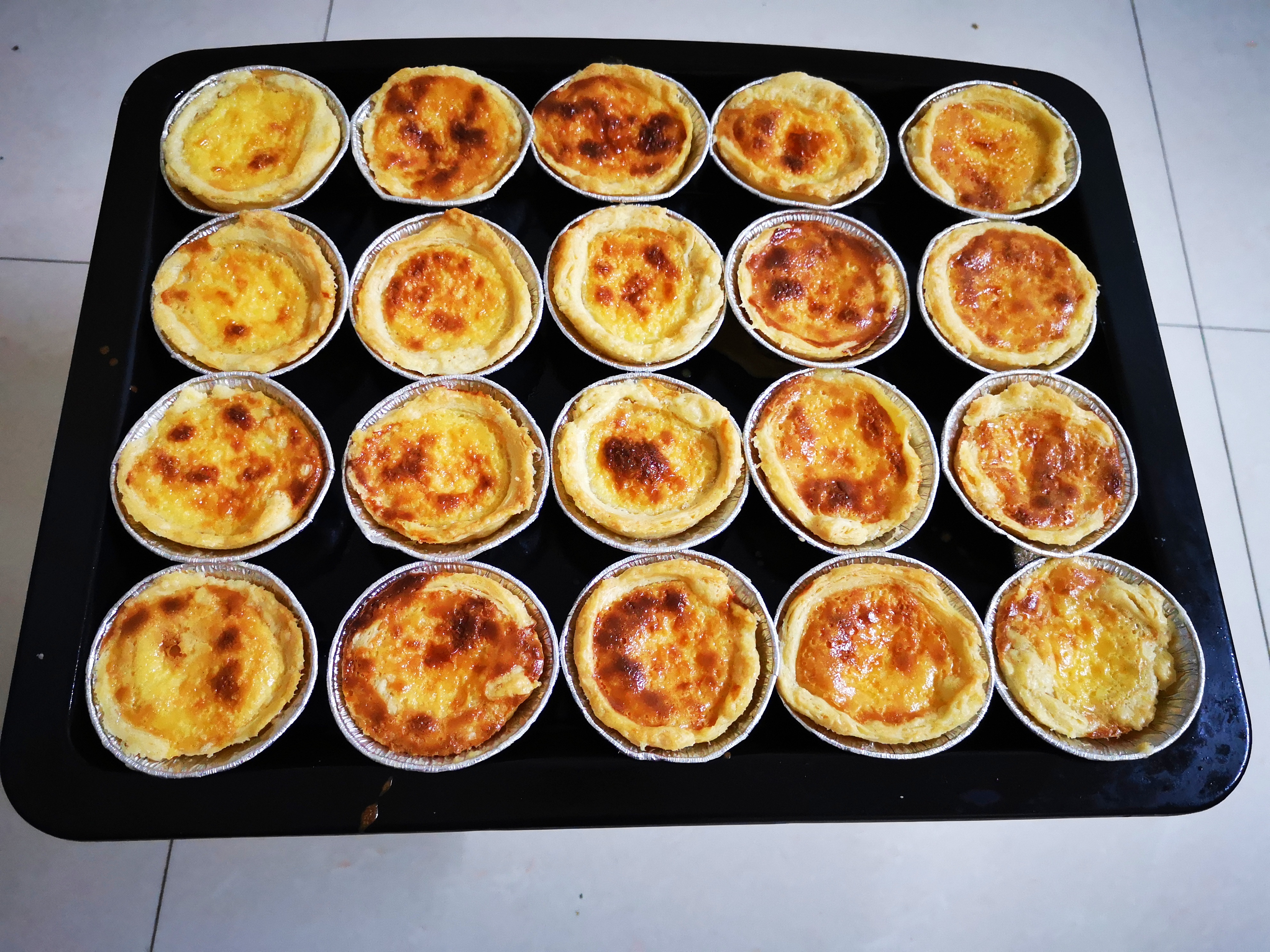 宅家烘焙蛋挞,宅家自制美食之香酥蛋挞
