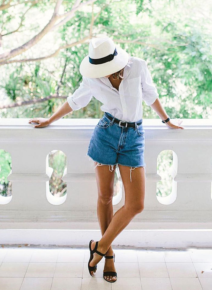 女装牛仔短裤微胖,微胖女生穿搭120斤显瘦短裤测评