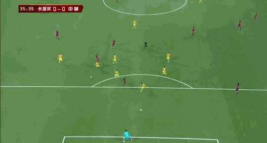 武磊2比1反超卡塔尔gif,世预赛12强赛国足武磊绝杀
