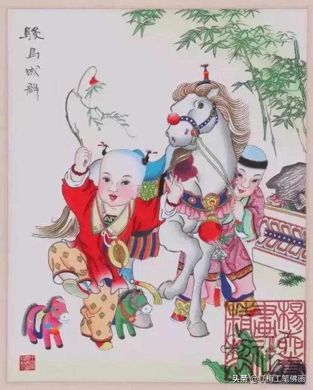 民俗创意年画大全,年份年画简单又好看