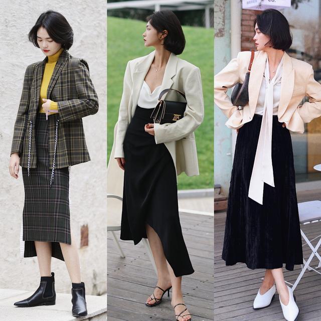 一条半身裙多种穿法夏季穿搭,穿半身裙该怎样穿搭