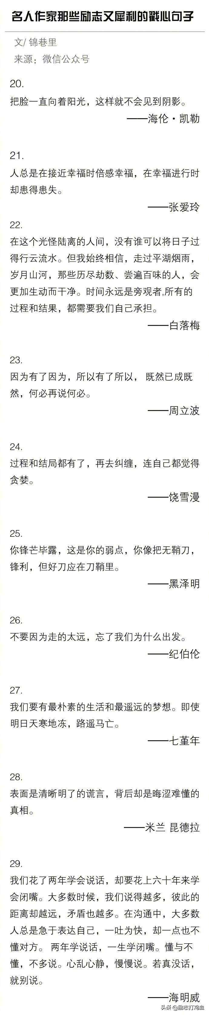 作家笔下的那些戳心窝经典语录,作家人生哲理的句子经典语录