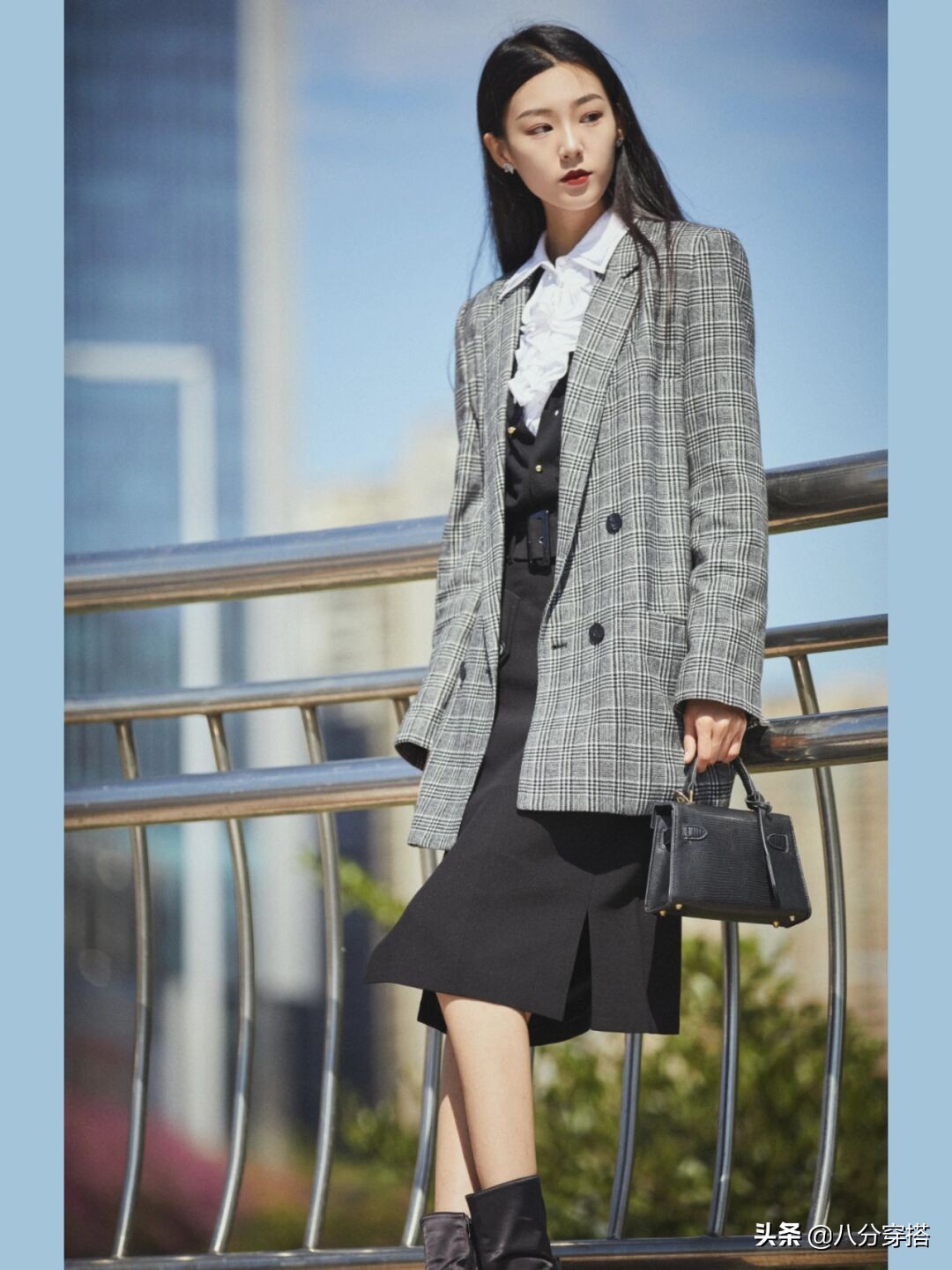 格纹西装秋冬正式搭配,2020秋冬时装单品格纹西装