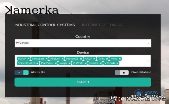 Kamerka：搜索特定区域的互联网关键基础设施