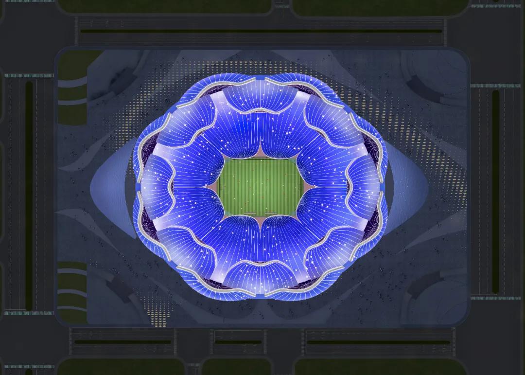 广州恒大投资40亿建的广州足球场,恒大巨型球场效果图