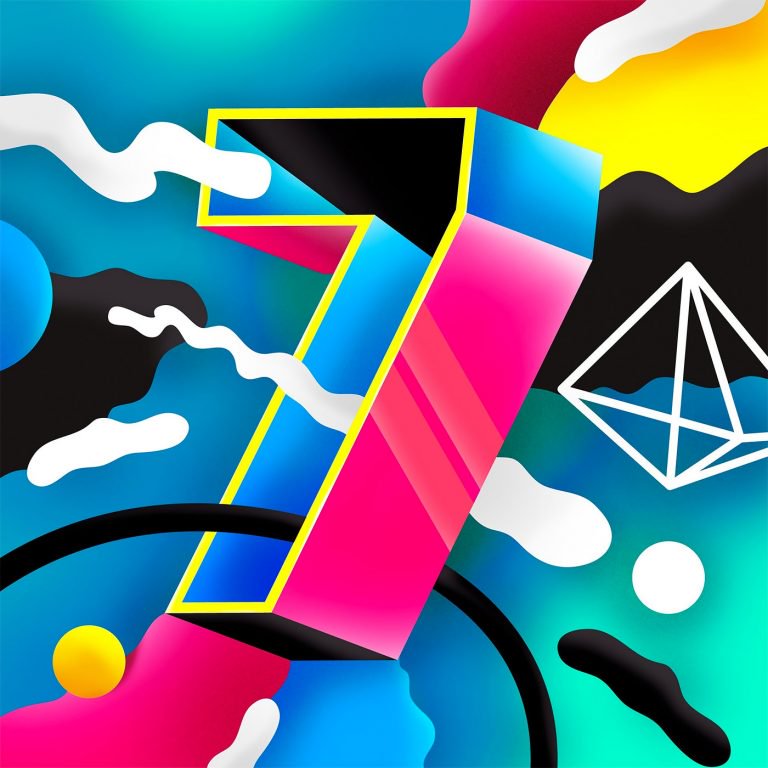 DavidOku抽象风格的字母插画设计