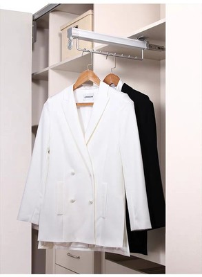 定制家具挂衣杆调整,衣柜挂衣杆升降的