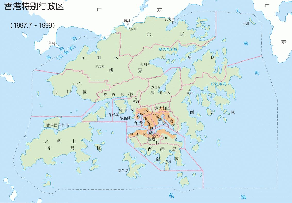 香港特别行政区排名表,香港行政区划调整规划