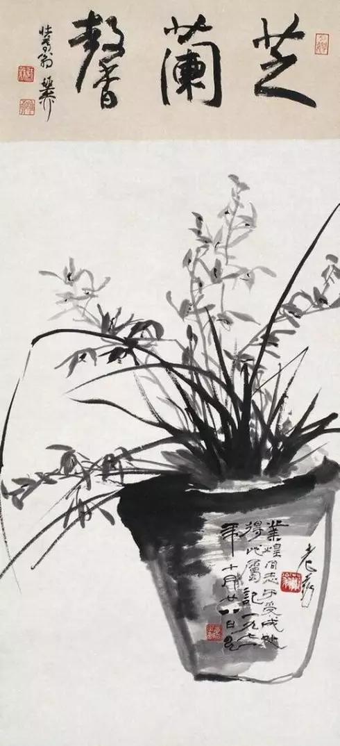 国画兰花绘画图,简单国画兰花画法教程