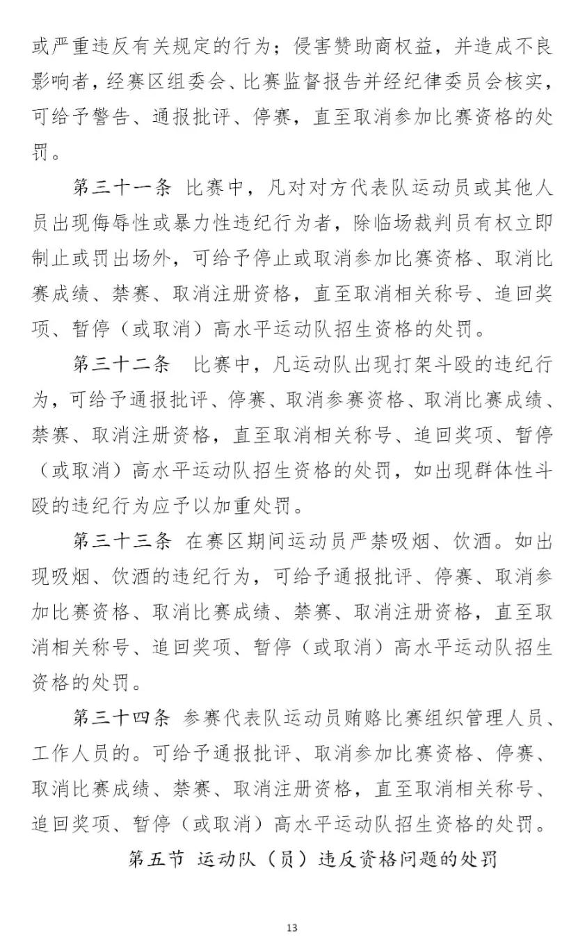 全国足球比赛纪律规定,校园足球竞赛规章制度