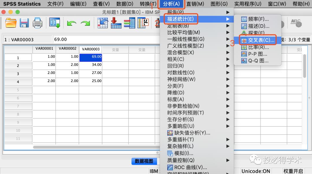 SPSS系列：手把手教你做卡方检验