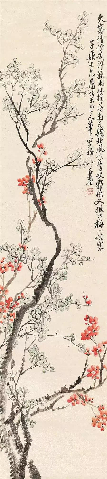 潘天寿100幅花鸟画欣赏,潘天寿花鸟画简史