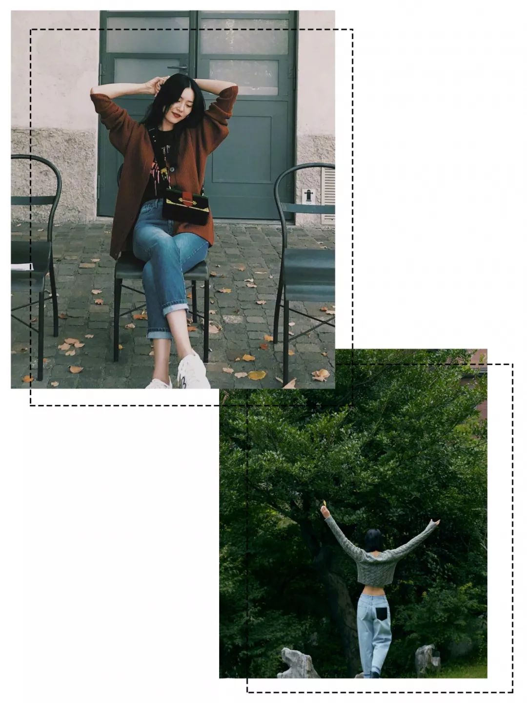 奶奶衫直筒裤搭配图,奶奶衫最洋气的搭配