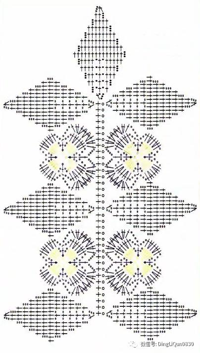 树叶钩针编织大全图解,树枝树叶的编织图解