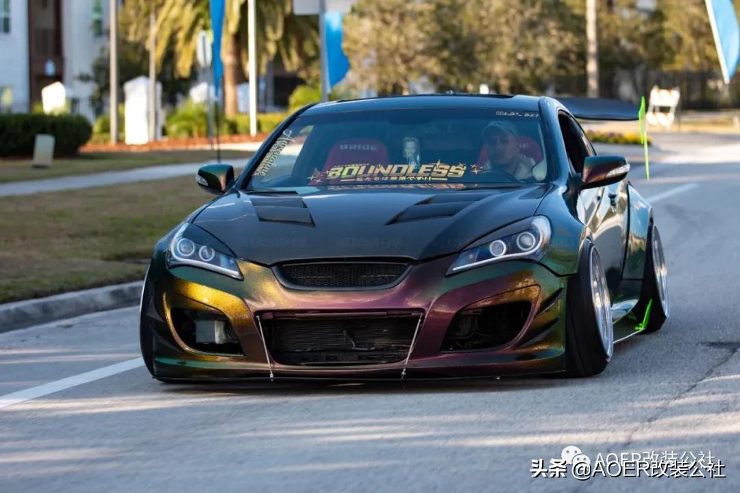 现代劳恩斯酷派2.0t爆改,现代劳恩斯酷派改装图片大全