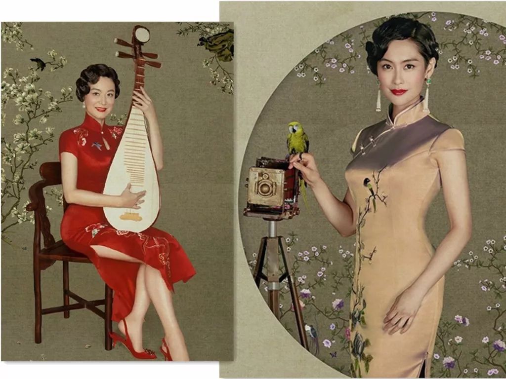 女性身材雕塑作品,温婉的旗袍造型