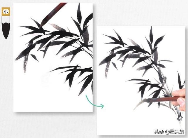 水墨画竹的写意画法,如何欣赏兰竹组合画