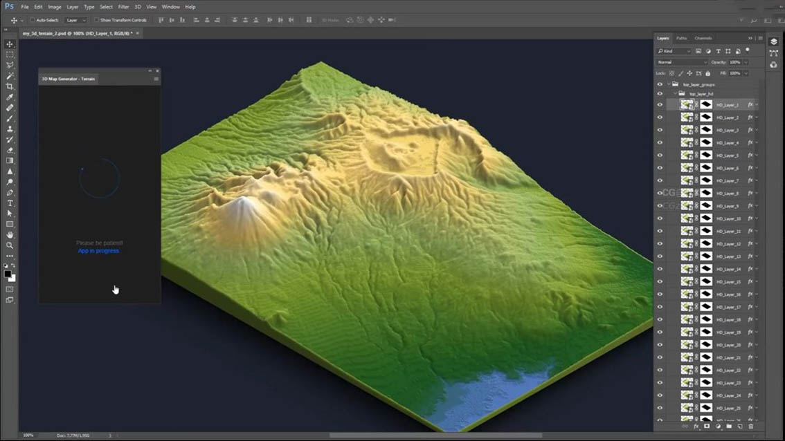 ps三维地图地形生成,ps三维地图插件