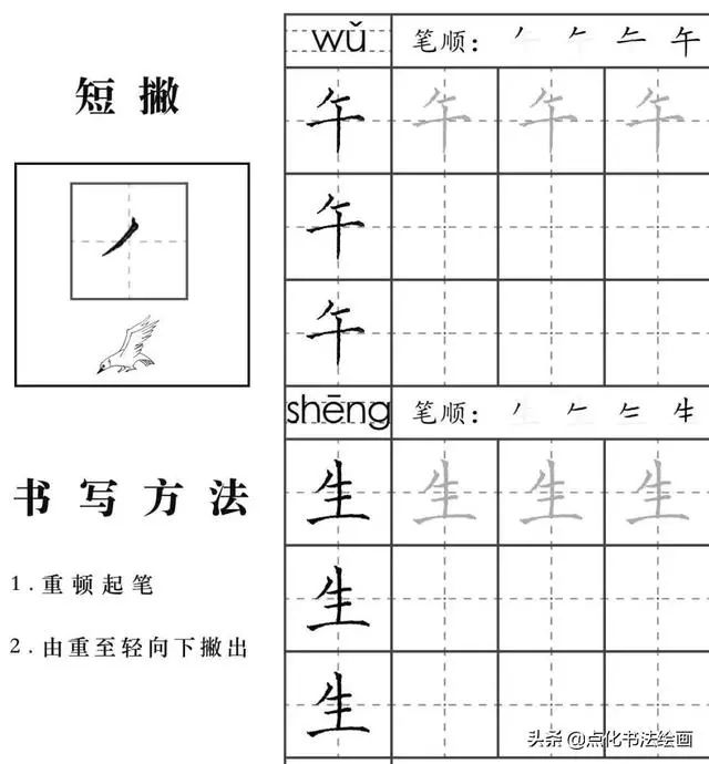 硬笔楷书入门教程,硬笔草书入门教学