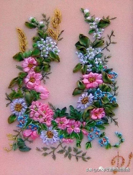 绣一朵花要多久,丝带绣的扭转绣针法