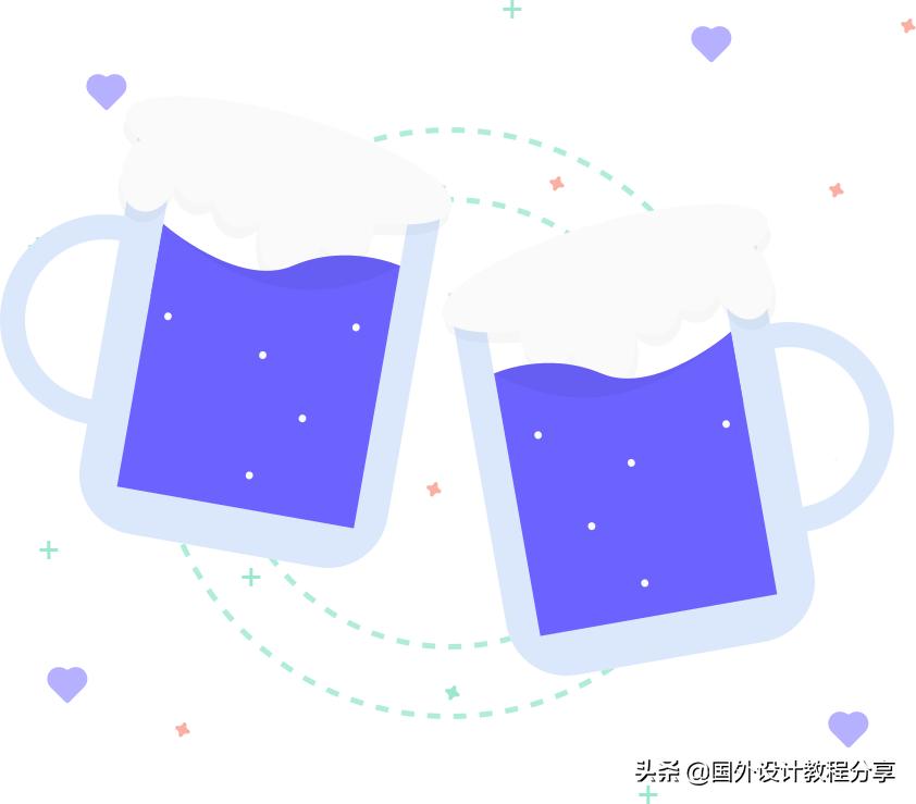 扁平矢量插画色彩教程,扁平矢量家具插画