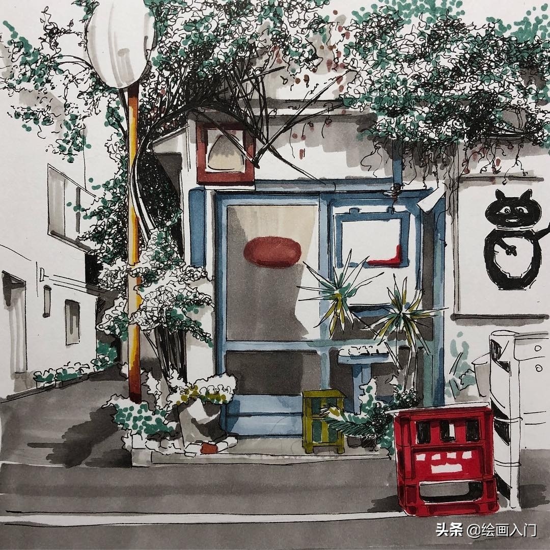 速写马克笔上色好还是水彩上色好,touchmark马克笔速写