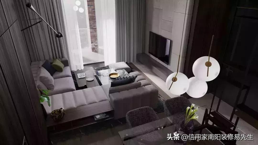 108平横厅客厅餐厅一体装修实景图,48种客餐厅设计总有一款适合你